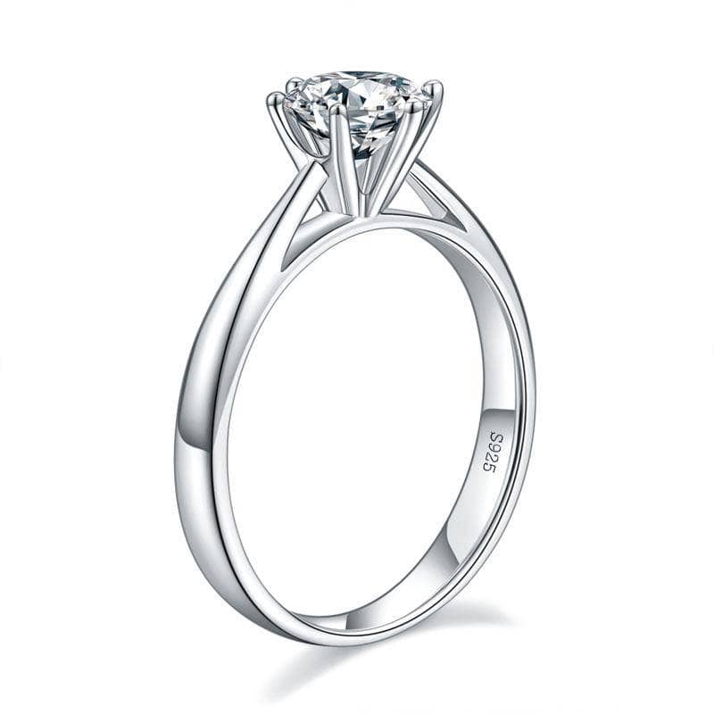 1ct Moissanite Classic 6 Claws Engagement Ring