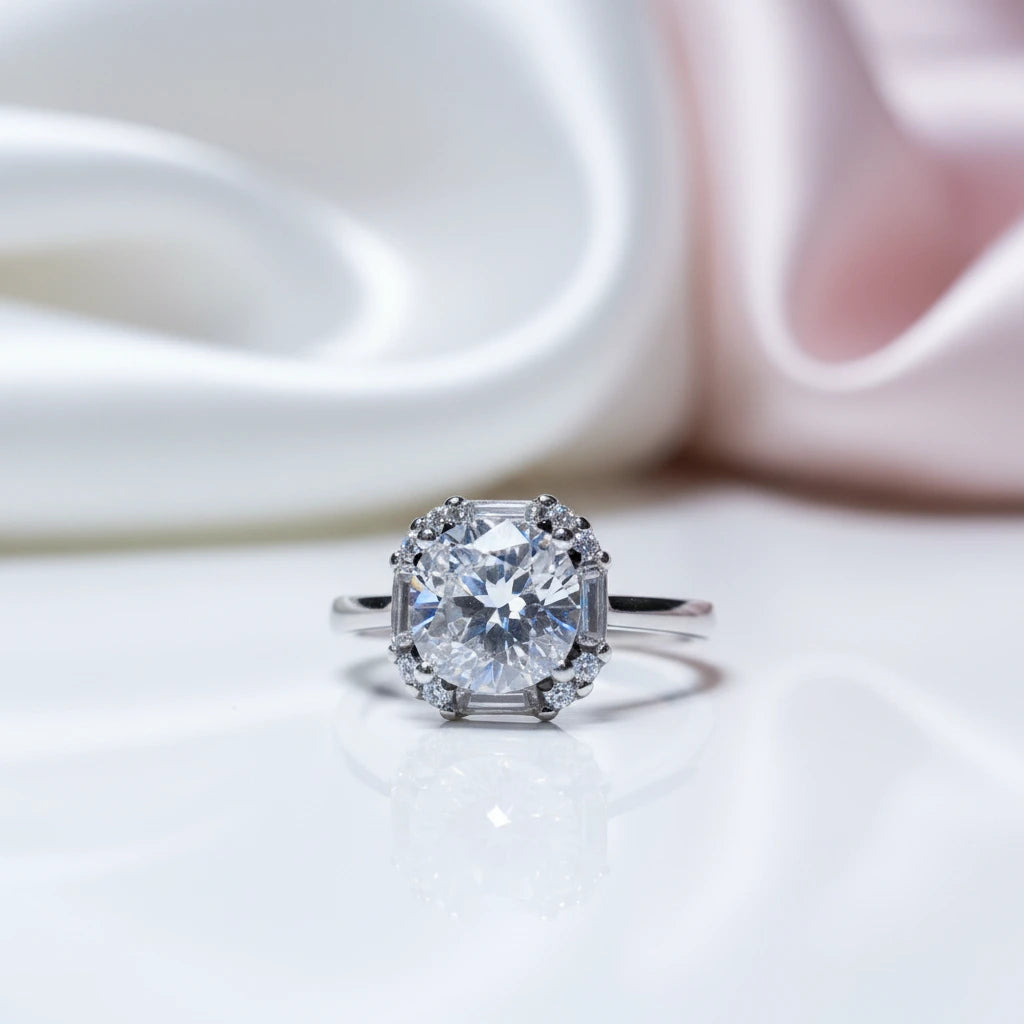 1.0 Ct Diamond Option Cushion Engagement Ring-Black Diamonds New York