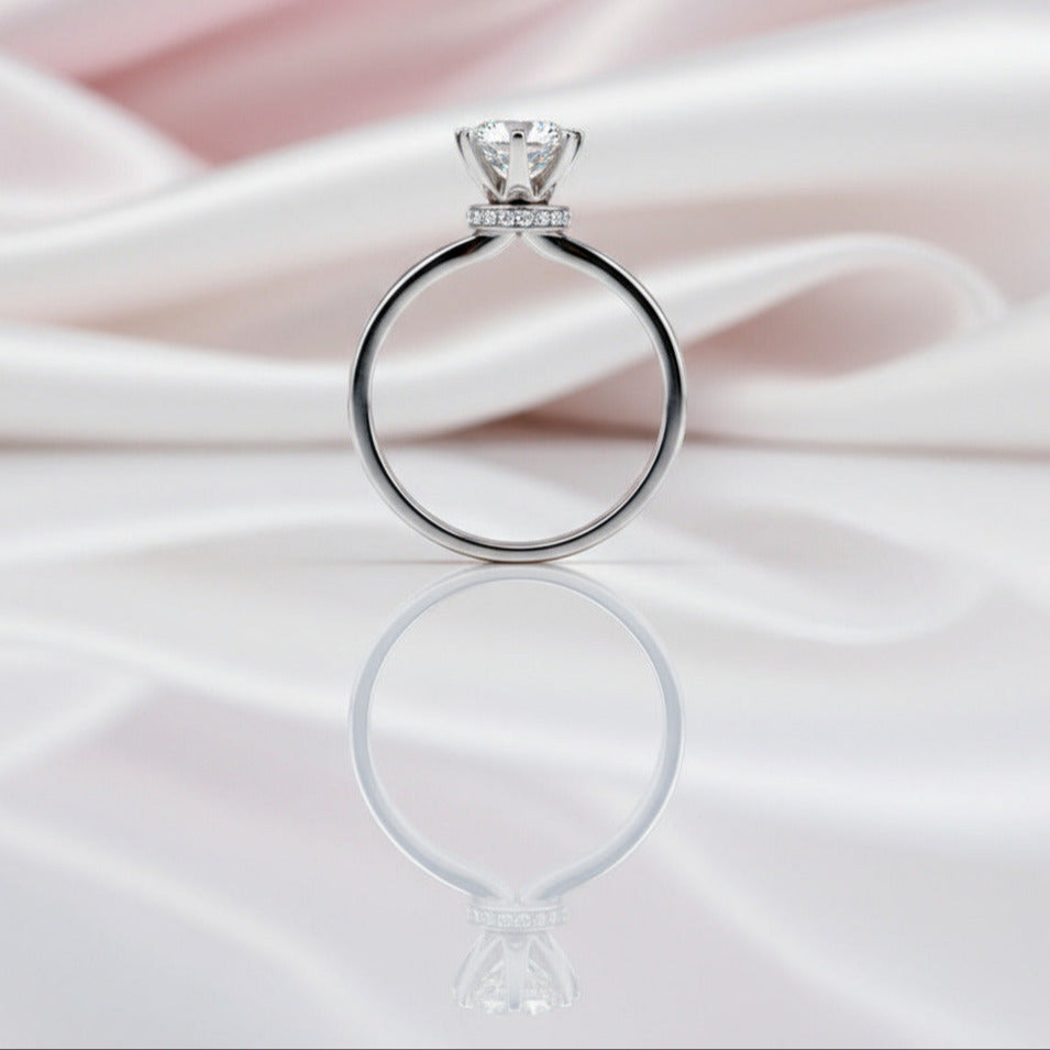 1ct Diamond 6 Claws Ring-Black Diamonds New York