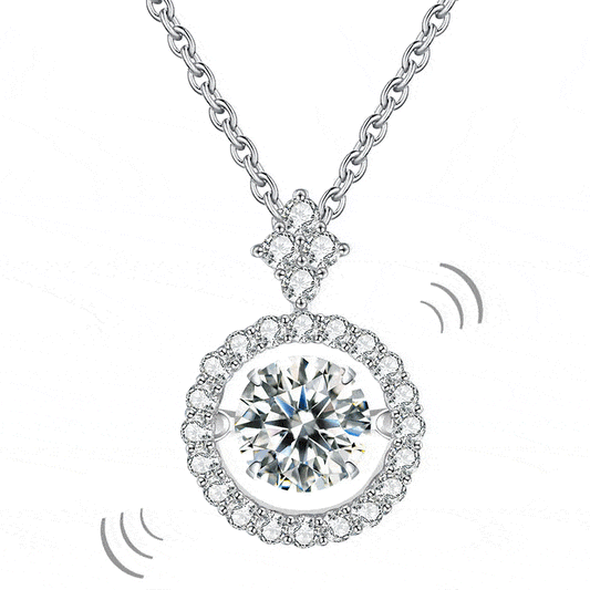 1ct Moissanite Diamond Dancing Stone Necklace - Black Diamonds New York