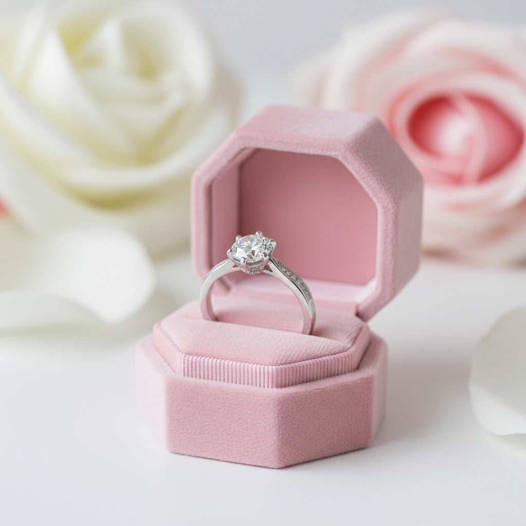 1ct Diamond Engagement Ring-Black Diamonds New York