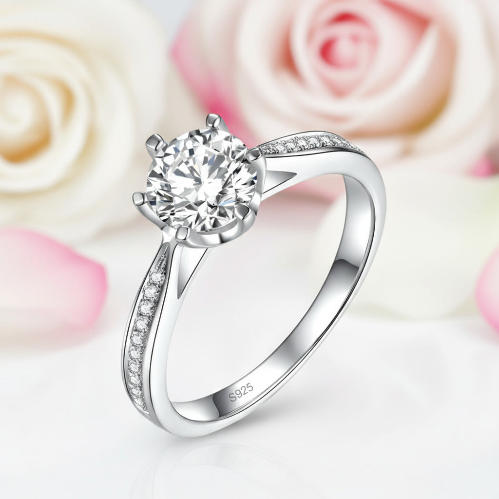 1ct Diamond Engagement Ring-Black Diamonds New York