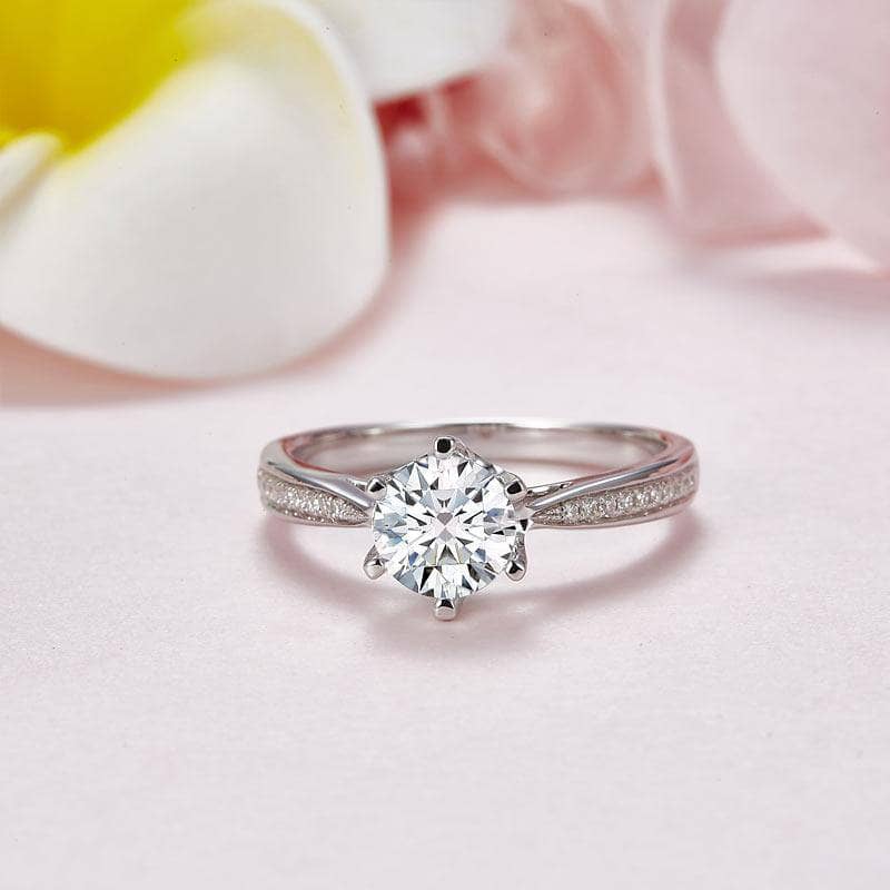 1ct Diamond Engagement Ring - Black Diamonds New York-Black Diamonds New York