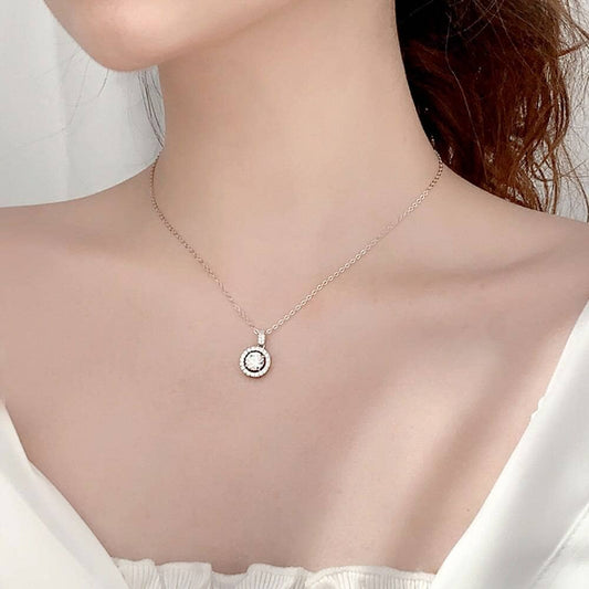 1ct Moissanite Diamond Necklace-Black Diamonds New York