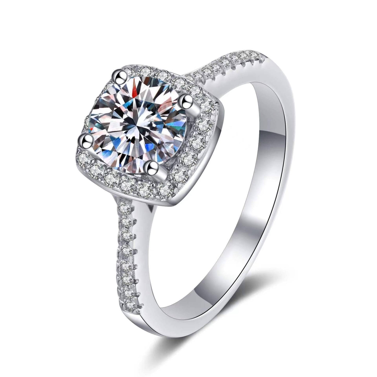 1ct Moissanite Solitaire Wedding Ring-Black Diamonds New York