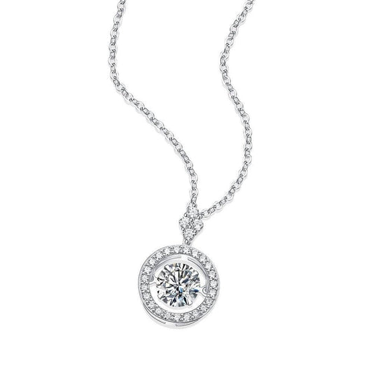 1ct Diamond Sparkling Beating Pendant Necklace-Black Diamonds New York