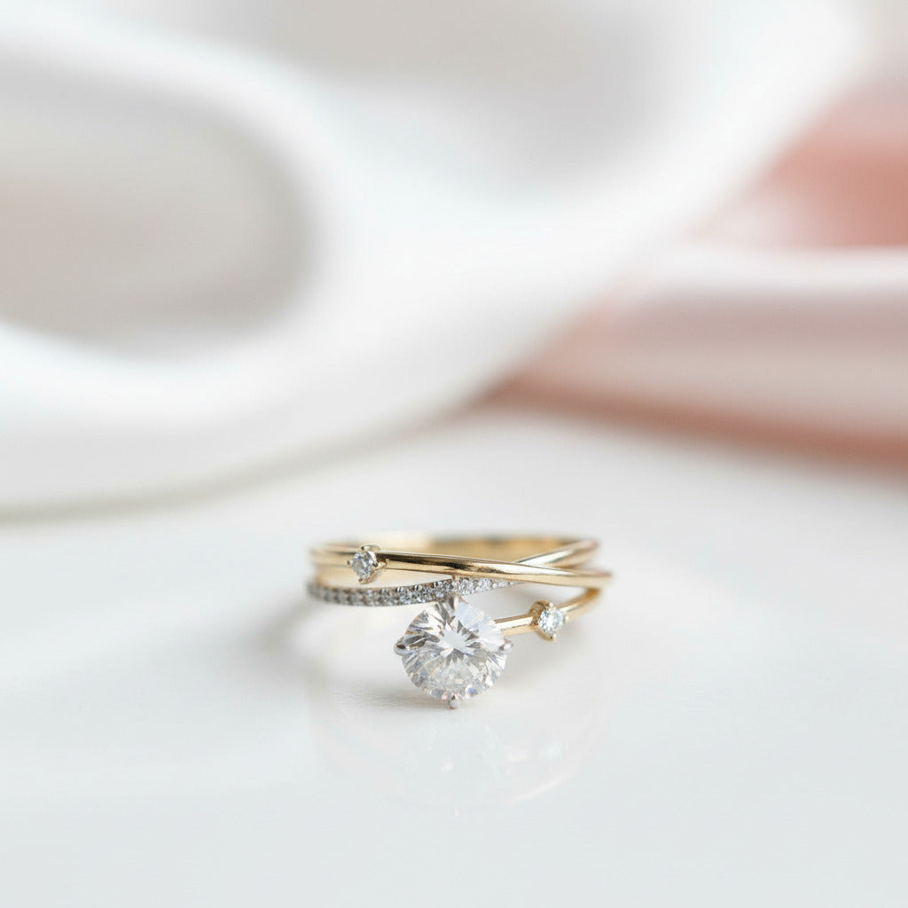 1.0 Ct Diamond Option Wedding Ring-Black Diamonds New York