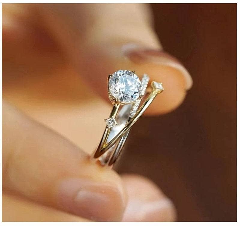 1ct Moissanite Wedding Ring-Black Diamonds New York