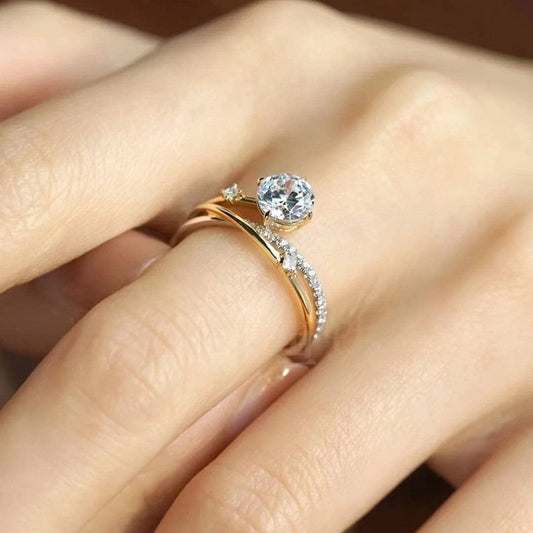 1ct Moissanite Wedding Ring-Black Diamonds New York