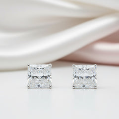 1ct Princess Cut Diamond Option Stud Earrings