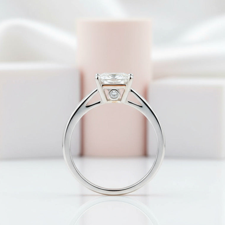 1ct Princess Cut Diamond 14k White Gold-Black Diamonds New York