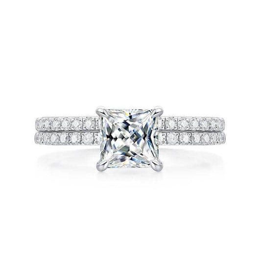 1ct Princess Cut Moissanite Diamond Ring - Black Diamonds New York