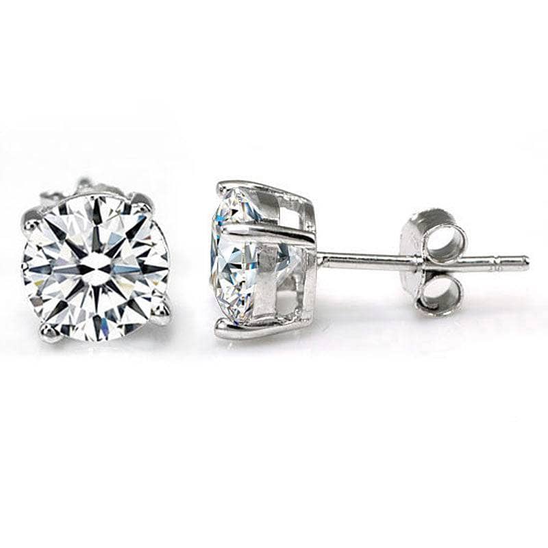 1ct Round Cut Created Diamond Stud Earrings-Black Diamonds New York