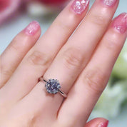 1ct Round Cut Diamond Snowflake Engagement Ring-Black Diamonds New York