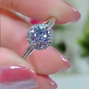 1ct Round Diamond Adjustable Engagement Ring-Black Diamonds New York