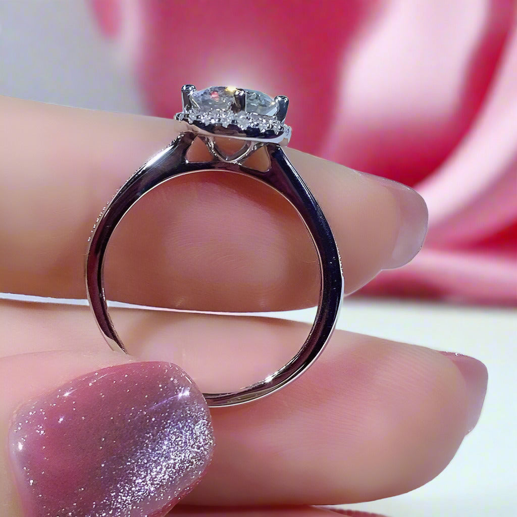 1ct Round Diamond Adjustable Engagement Ring-Black Diamonds New York