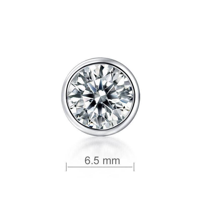 1ct Round Moissanite Diamond Earring (1 Piece) - Black Diamonds New York