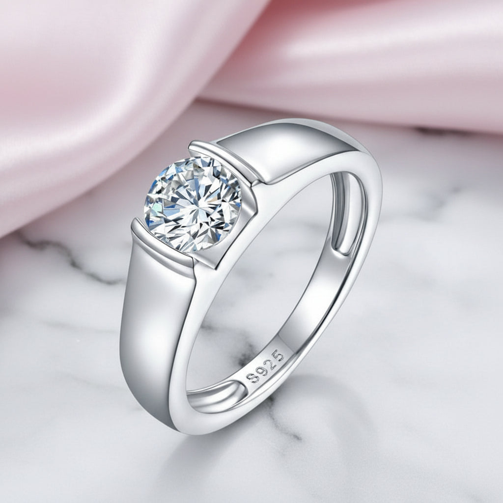 1ct Round Diamond Option Men's Ring-Black Diamonds New York