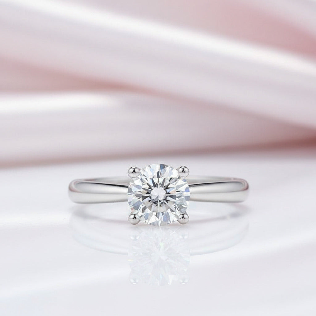 1ct Round Diamond Option Engagement Ring-Black Diamonds New York