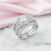 1.0 Ct Round Diamond Option Ring Set-Black Diamonds New York
