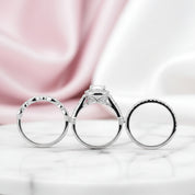 1.0 Ct Round Diamond Option Ring Set-Black Diamonds New York