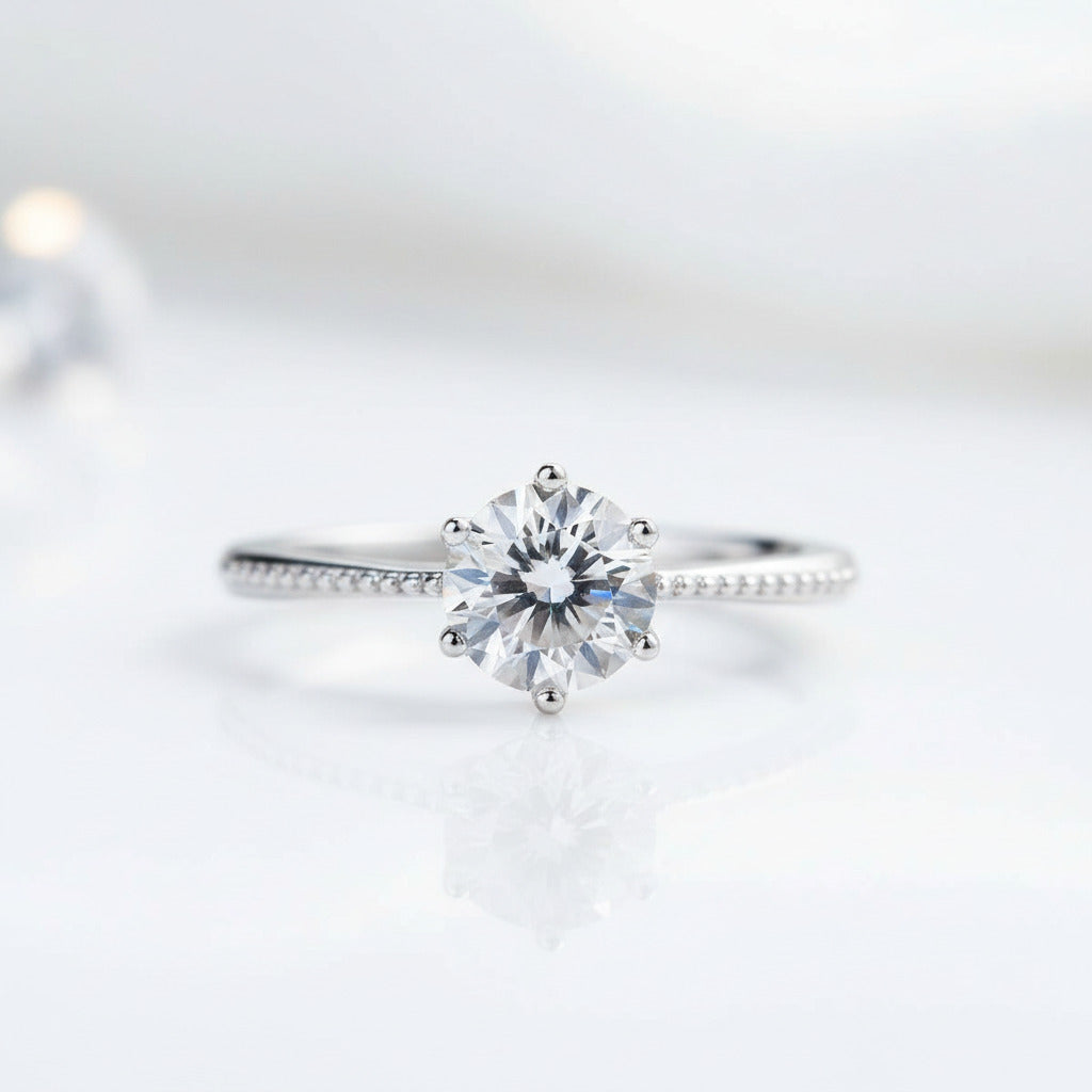 1Ct VVS1 Diamond Option Promise Ring-Black Diamonds New York