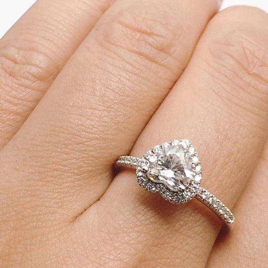 1Ct VVS1Heart Diamond Wedding Ring-Black Diamonds New York