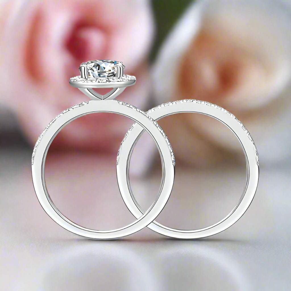 1ct Halo Diamond Ring-Black Diamonds New York