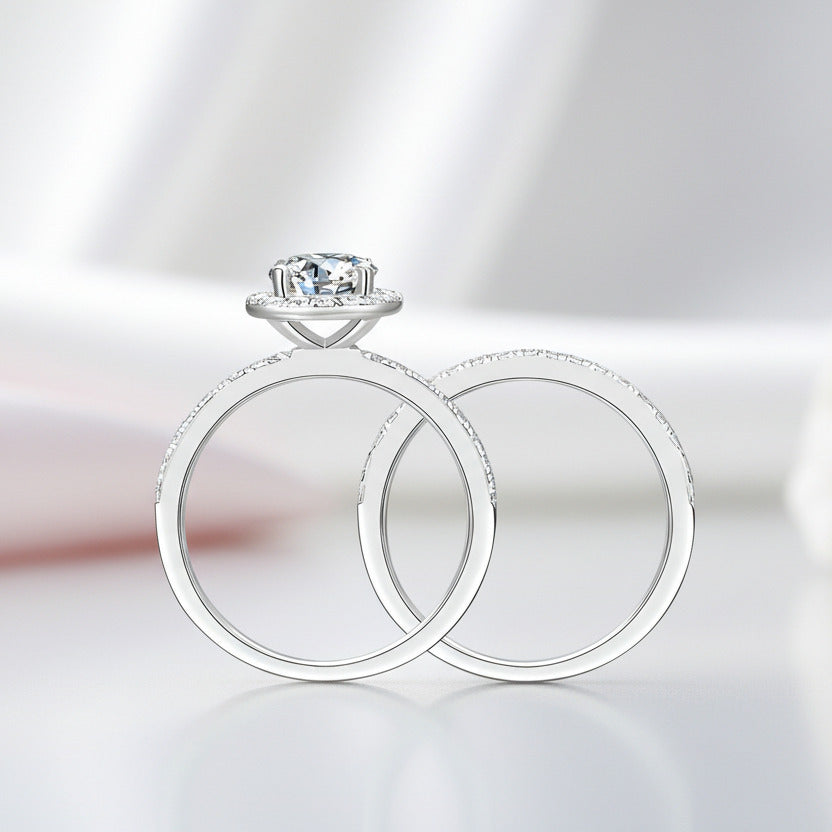 1ct Halo Diamond Ring-Black Diamonds New York