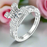 1ct Round & Baguette Diamond Option Engagement