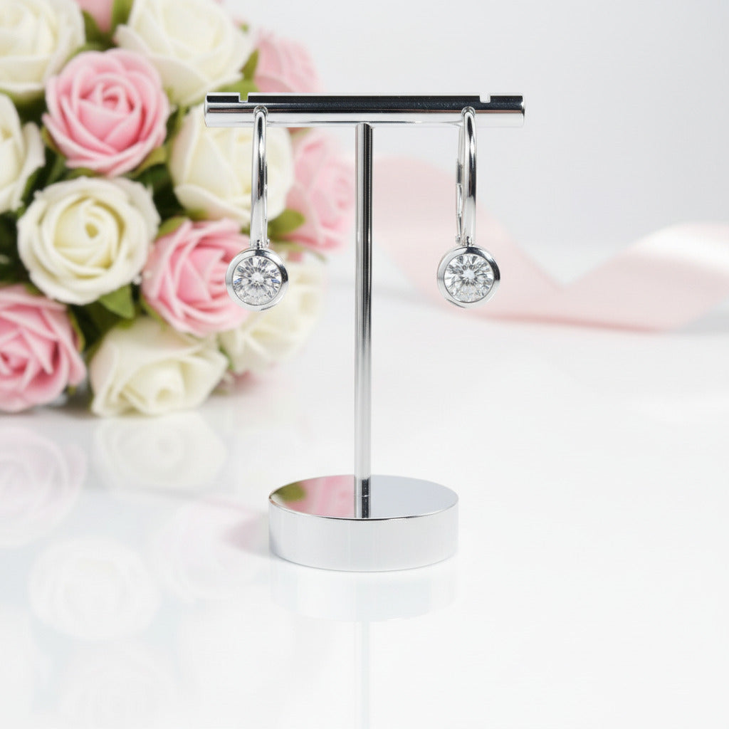 1.0 Ctw 5mm Lever Back Diamond Option Earrings-Black Diamonds New York