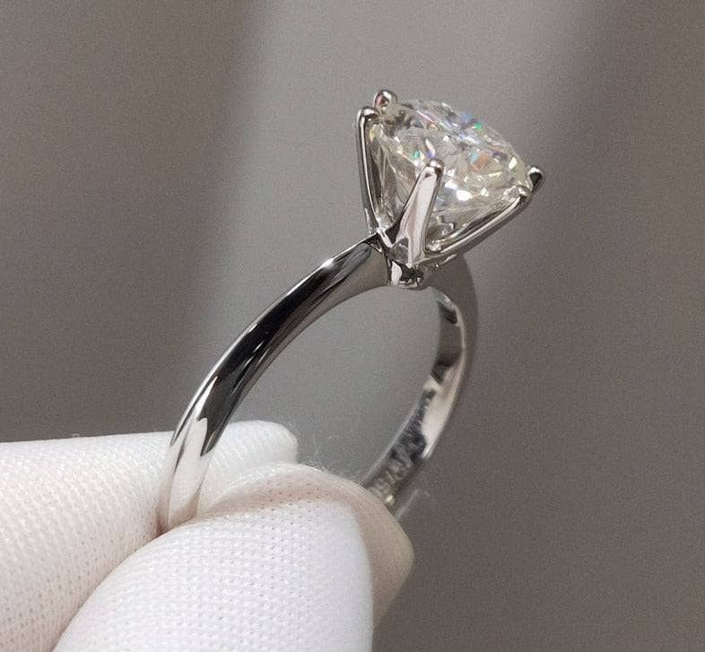 2 Carat 8mm Round Cut D Color Diamond Engagement Ring-Black Diamonds New York