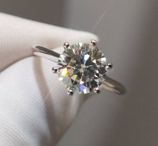 2 Carat 8mm Round Cut D Color Diamond Engagement Ring-Black Diamonds New York