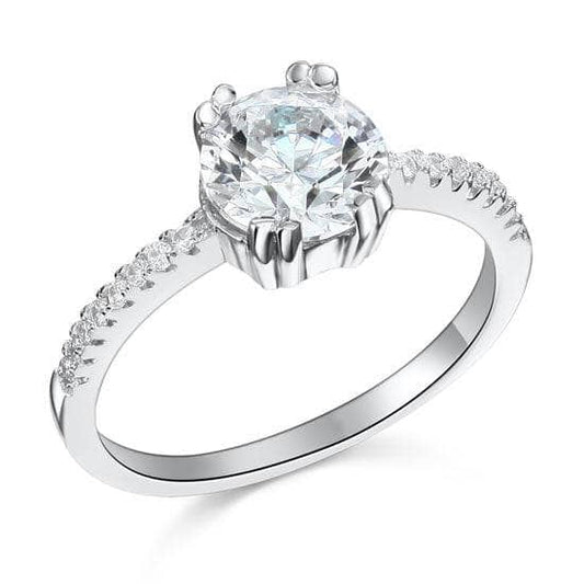 2 Carat Created Diamond Engagement Ring-Black Diamonds New York
