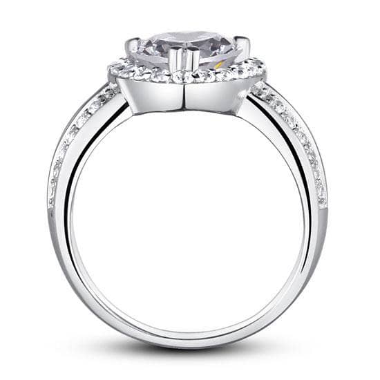 2 Carat Heart Cut Created Diamond Wedding Anniversary Ring