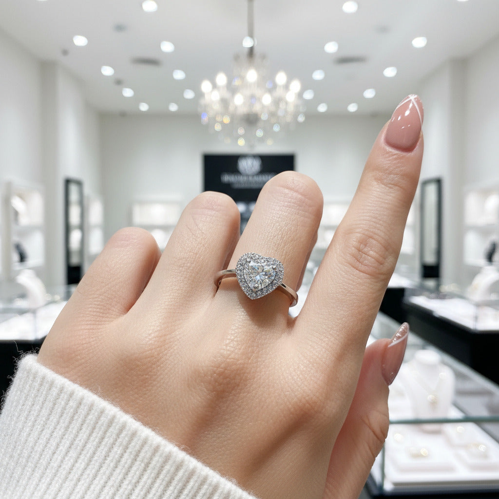 2 Carat Heart Cut Diamond Option Forever Love Engagement Ring-Black Diamonds New York