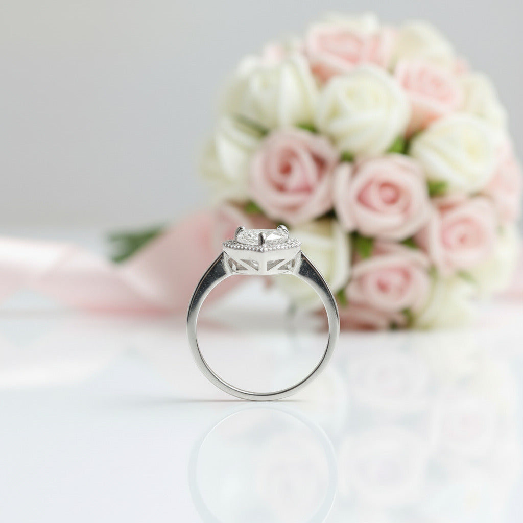 2 Carat Heart Cut Diamond Option Forever Love Engagement Ring-Black Diamonds New York