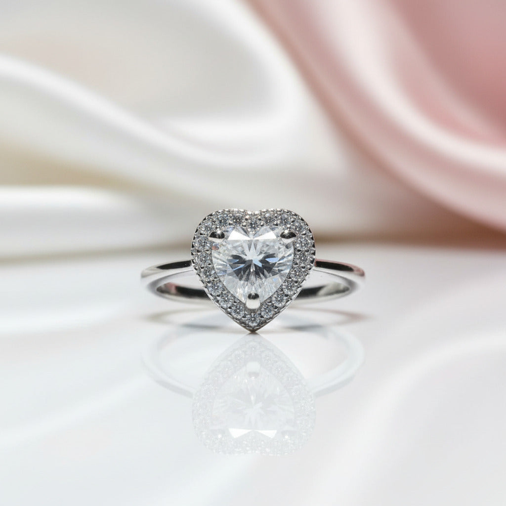 2 Carat Heart Cut Diamond Option Forever Love Engagement Ring-Black Diamonds New York