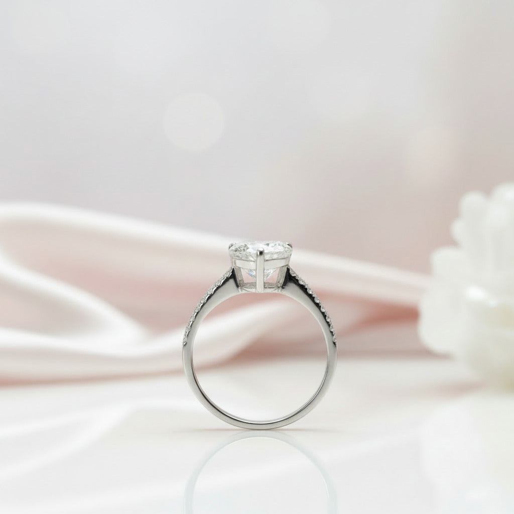 2 Carat Heart Cut Diamond Option Forever Love Engagement Ring-Black Diamonds New York