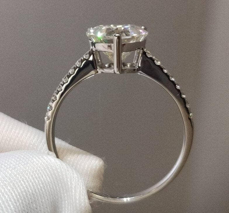 2 Carat Heart Cut Diamond Forever Love Engagement Ring-Black Diamonds New York
