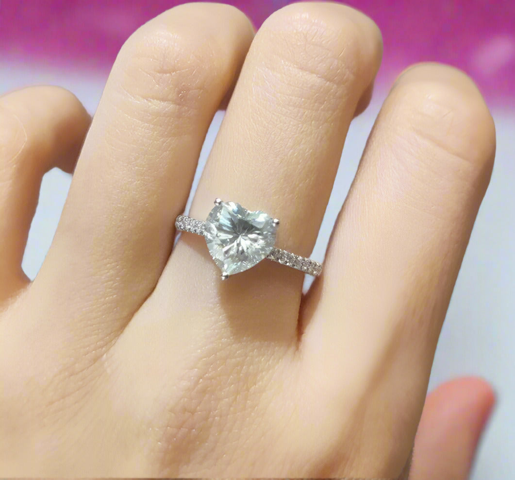 2 Carat Heart Cut Diamond Forever Love Engagement Ring-Black Diamonds New York