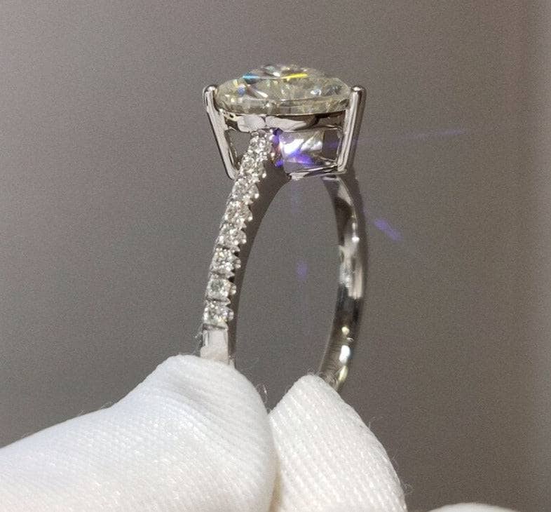 2 Carat Heart Cut Moissanite Forever Love Engagement Ring-Black Diamonds New York