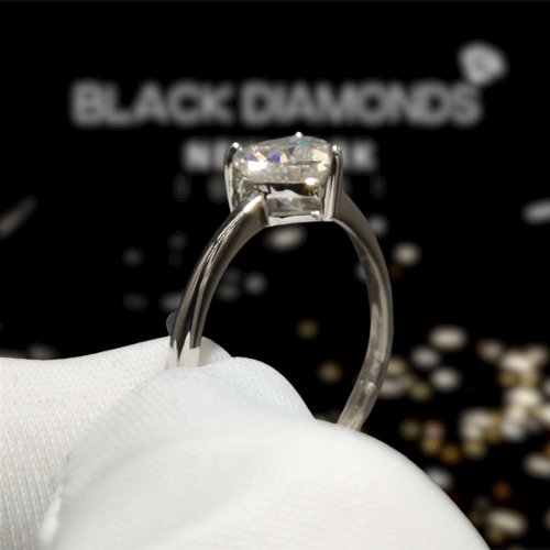2 Carat Diamond Heart Engagement Ring-Black Diamonds New York
