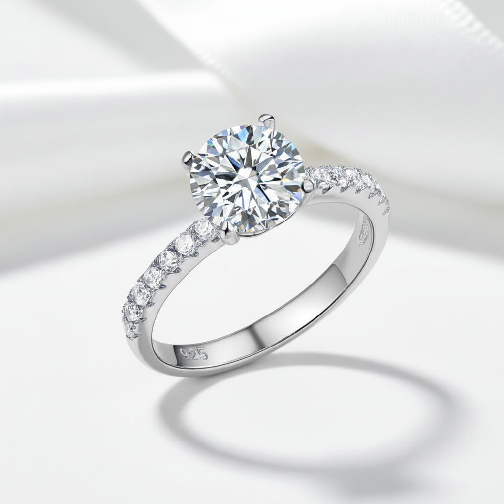 2.0 Ct Pink & Clear Diamond Option Bridal Engagement Ring-Black Diamonds New York