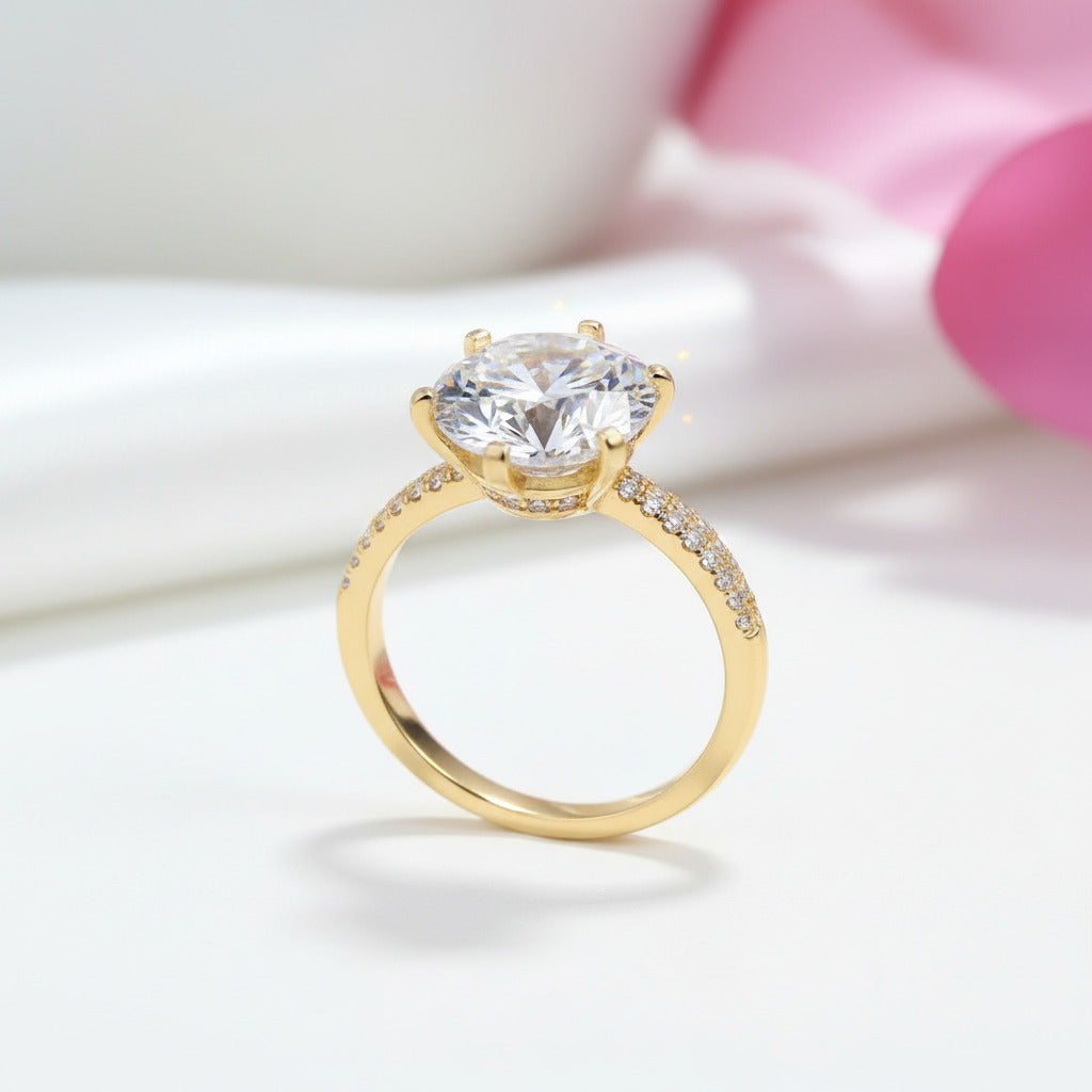 2 Carat Round Cut D Color Diamond Engagement Ring-Black Diamonds New York