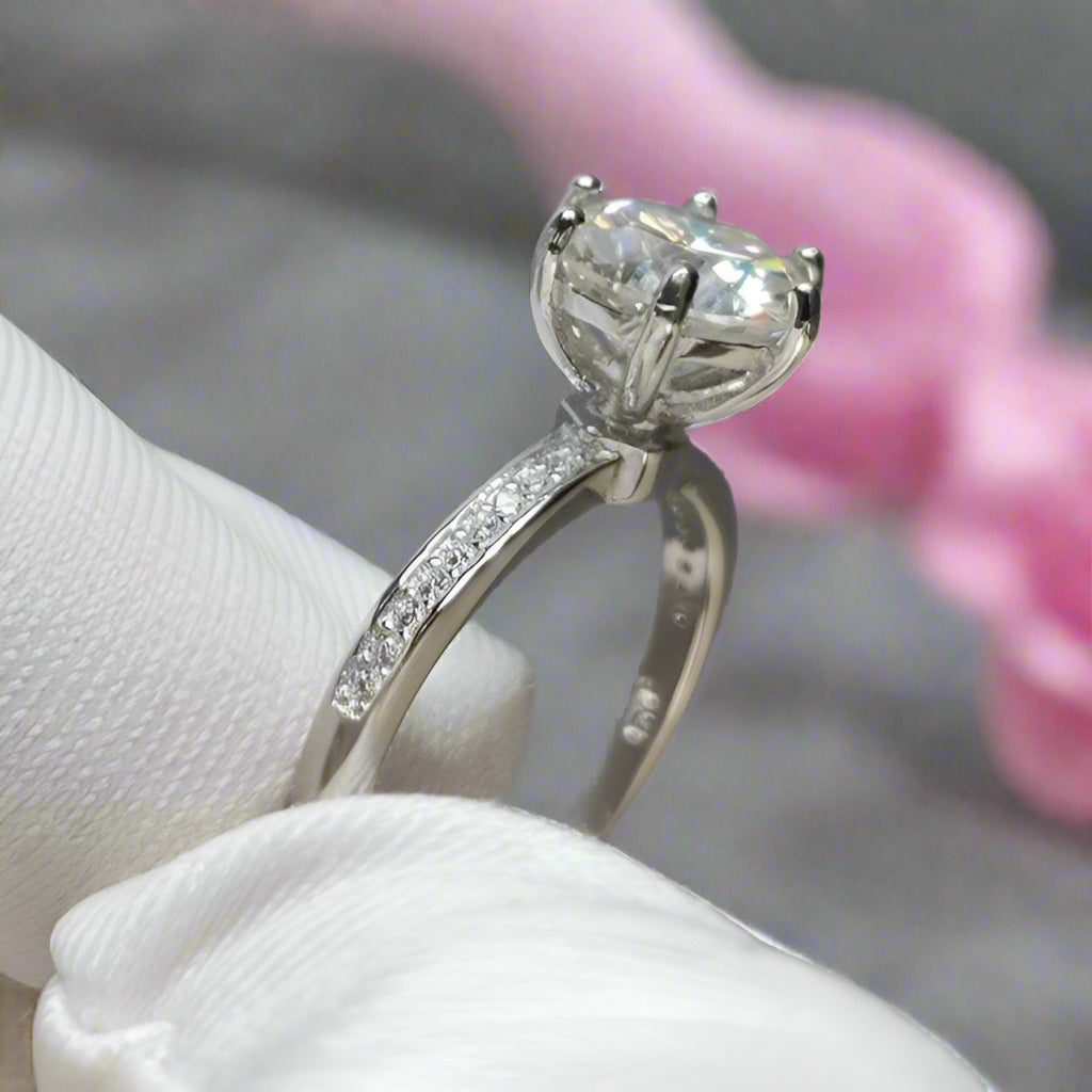 2 Carat Round Cut D Color Diamond Engagement Ring-Black Diamonds New York