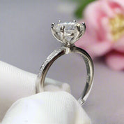 2 Carat Round Cut D Color Diamond Engagement Ring-Black Diamonds New York