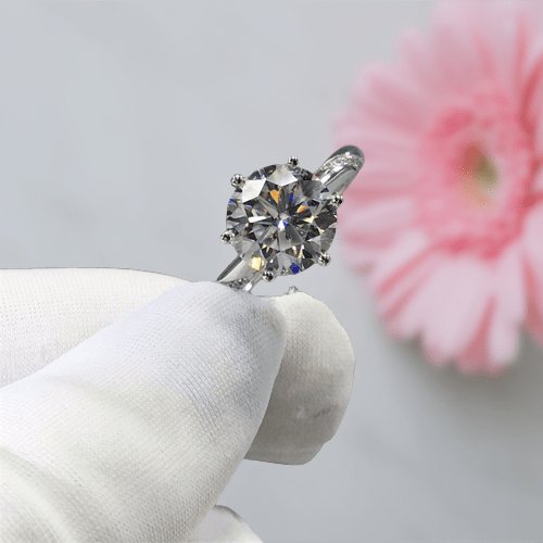 2 Carat Round Cut D Color Diamond Sweet Love Engagement Ring-Black Diamonds New York