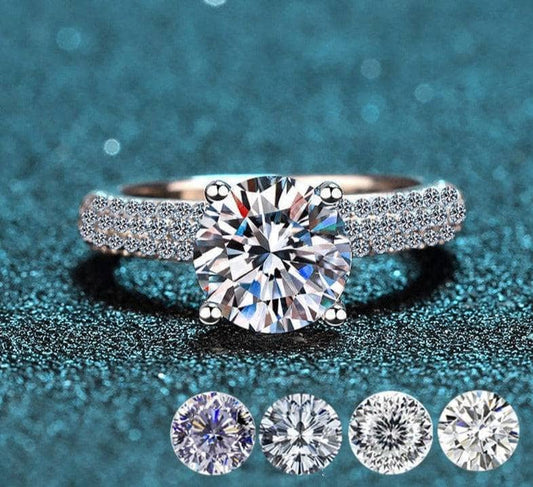 2 Carat Round Diamond Engagement Ring-Black Diamonds New York