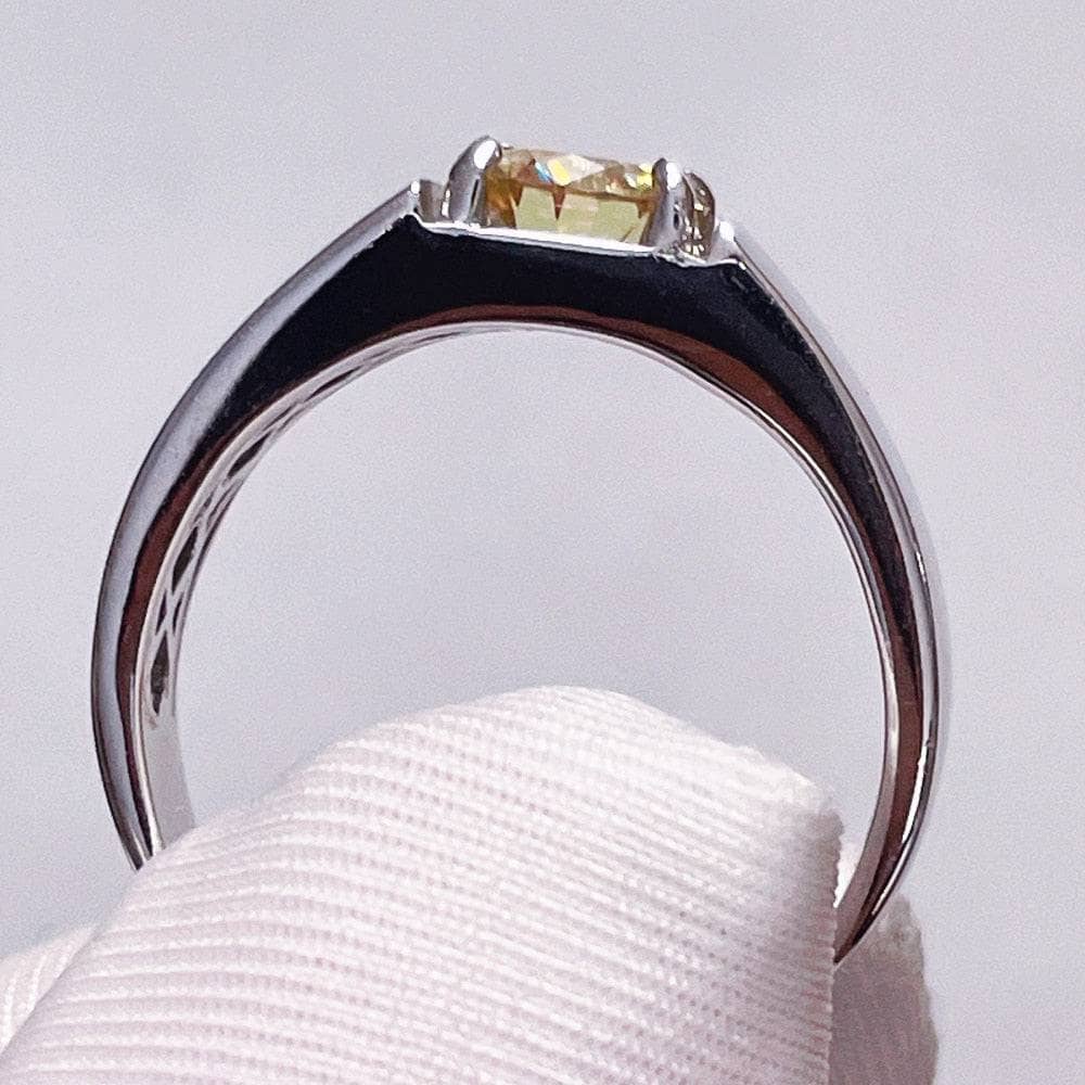 2 Carat Yellow Moissanite Ring Mens Diamond Ring - Black Diamonds New York